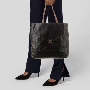 Black Leather Proenza Schouler Tote Bag